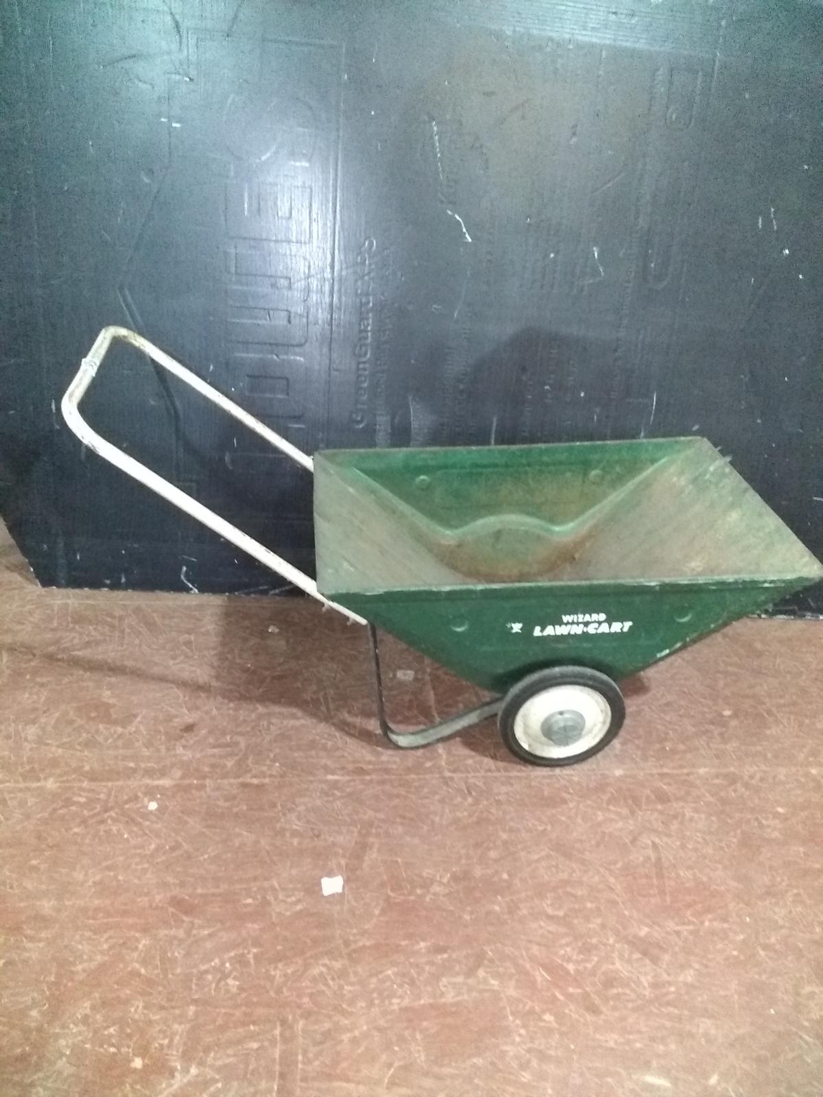 Vintage Metal Wizard Lawn Cart