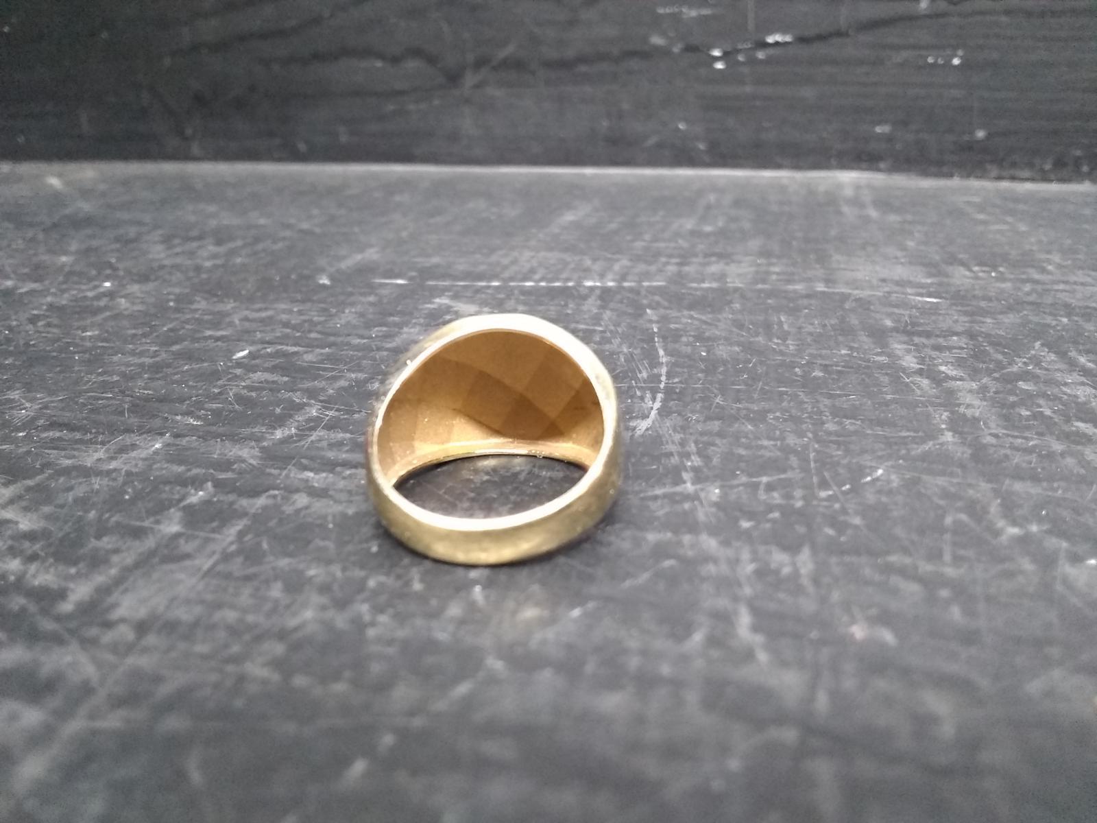 14 kt Gold Faceted Ring