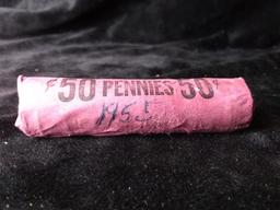 Coin-Roll 1955 Pennies