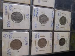 Coin-Collection 10 1935 Buffalo Head Nickels