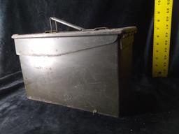 Vintage Metal Military Ammo Box