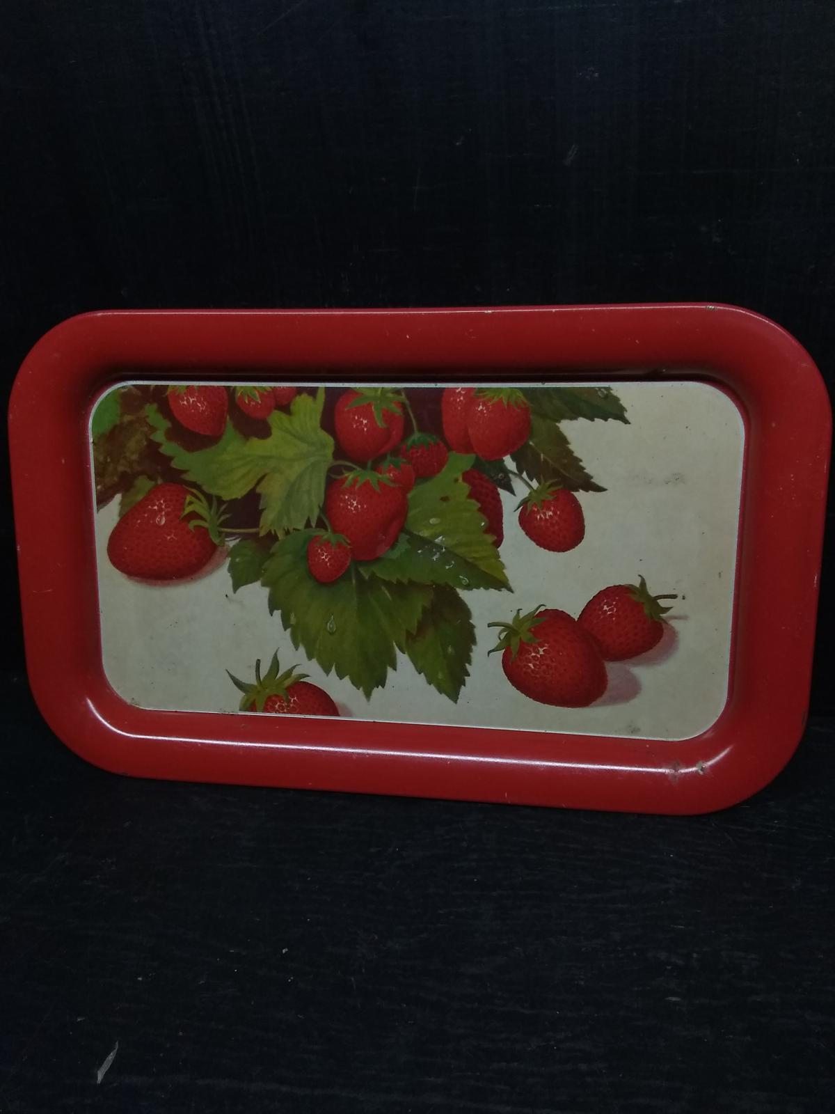 Vintage MCM Strawberry Serving Tray