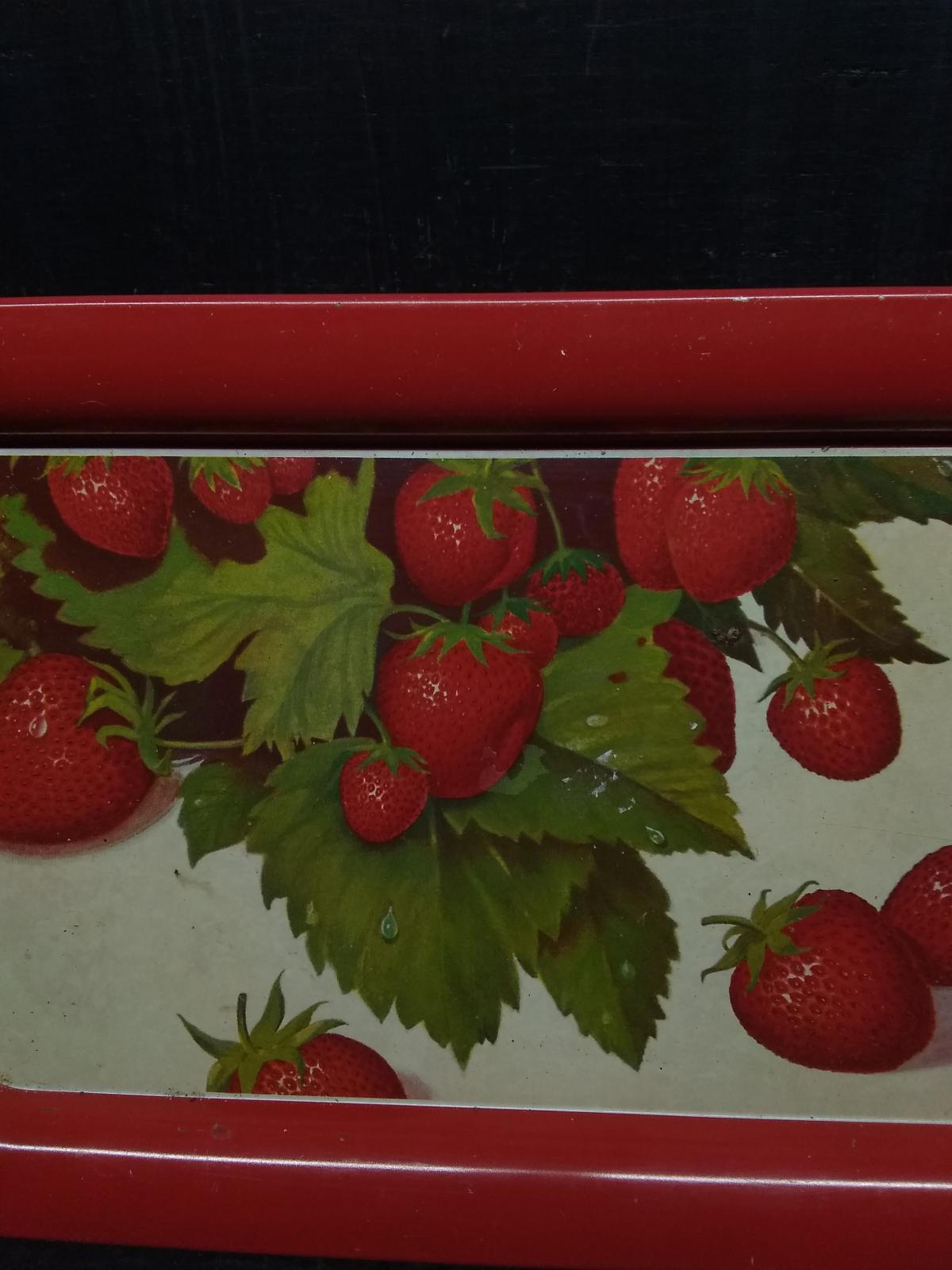 Vintage MCM Strawberry Serving Tray