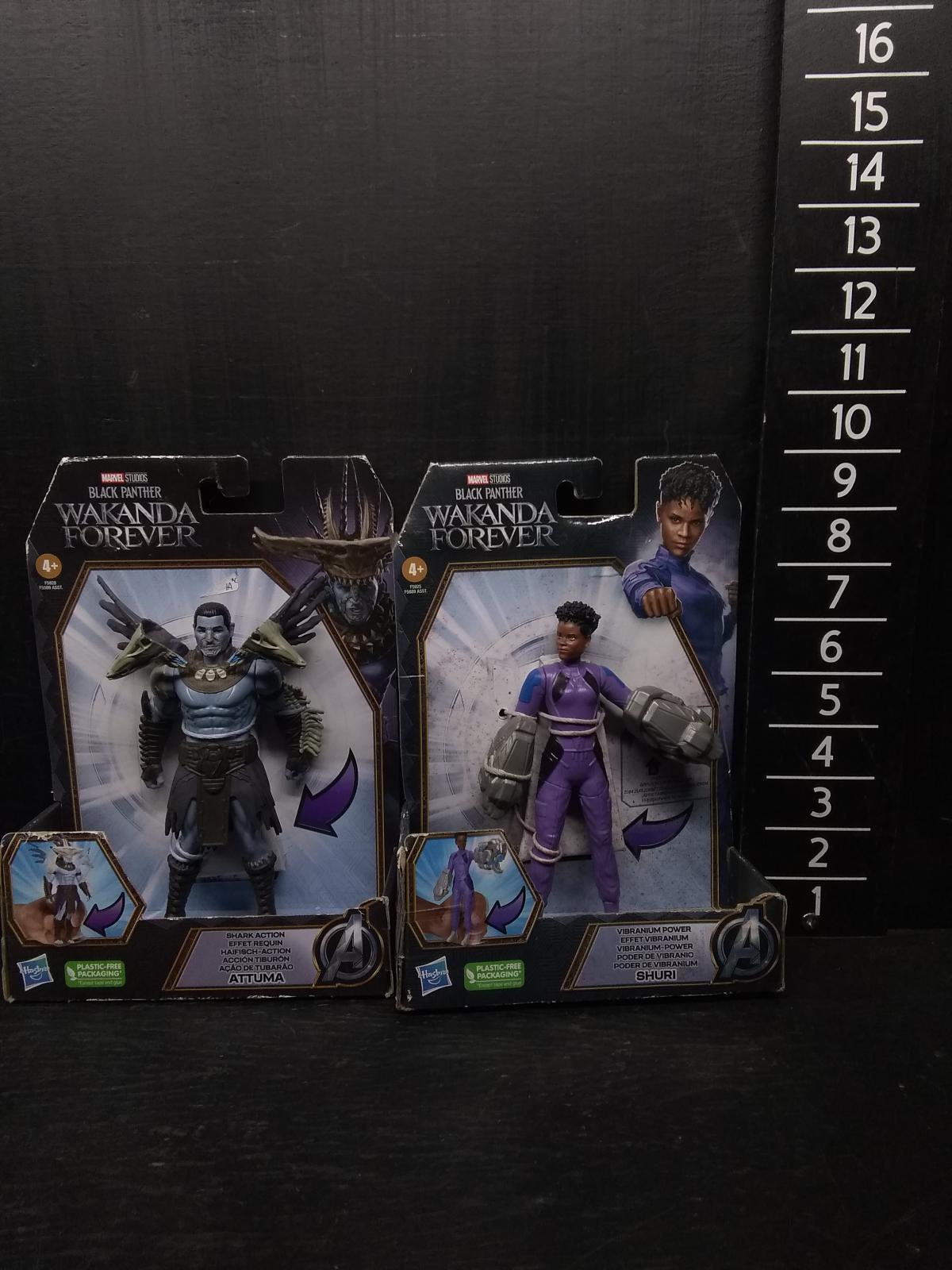 (2) Black Panther Collector Figures-Attuma & Shuri-NEW