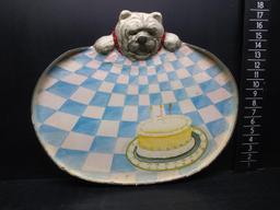 Novelty Paper Mache Dog Serving Tray