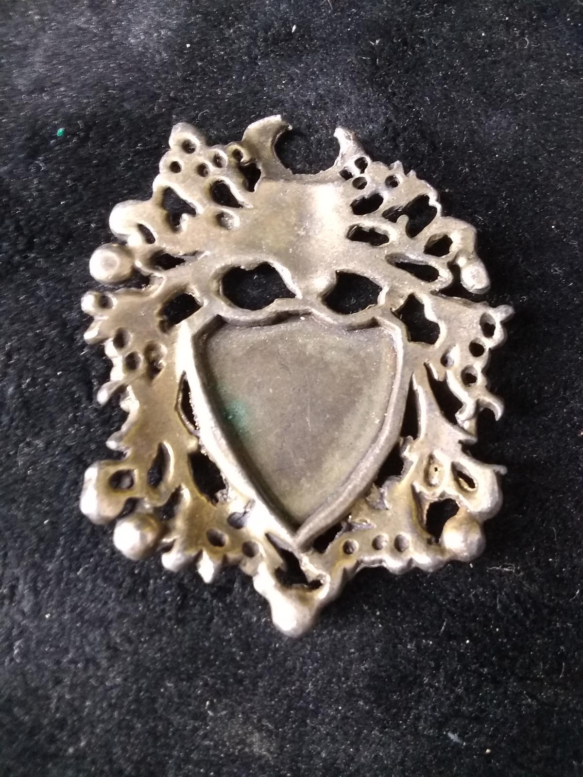 Vintage Lion Shield Pendant