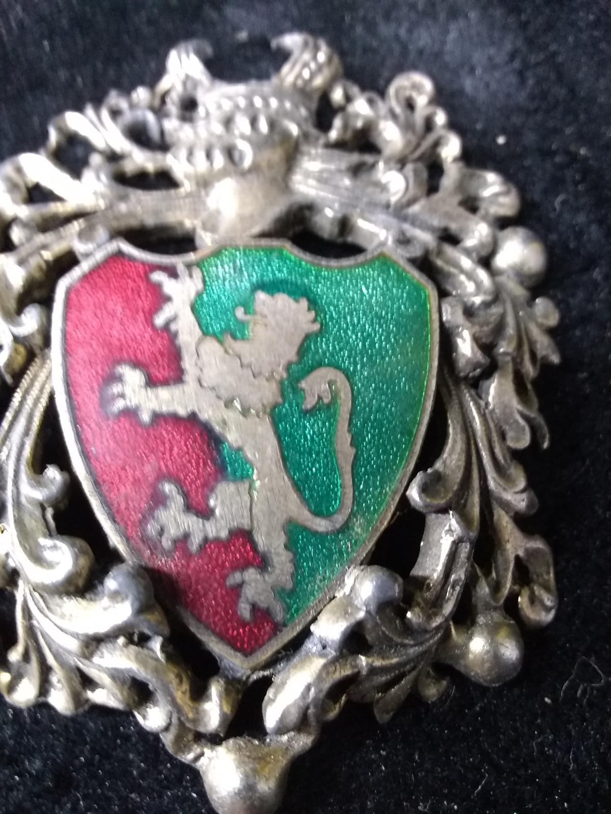 Vintage Lion Shield Pendant