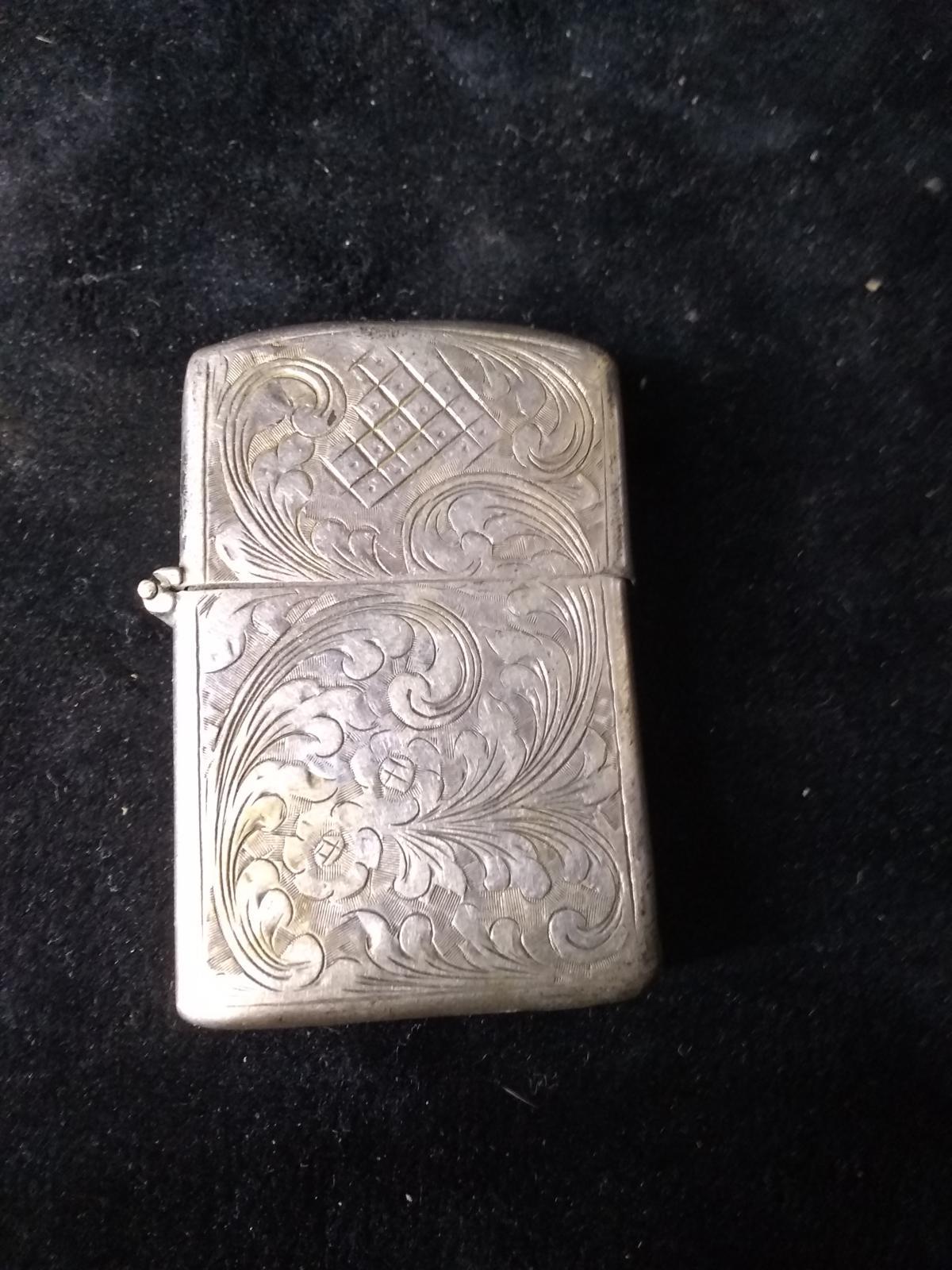 Vintage Peruzzi 800 Sterling Silver "Zippo Style" Lighter