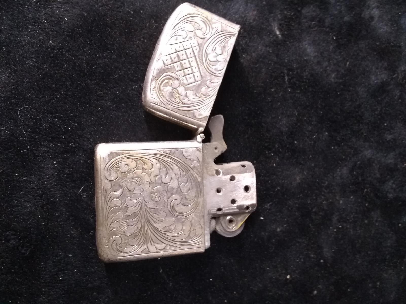 Vintage Peruzzi 800 Sterling Silver "Zippo Style" Lighter