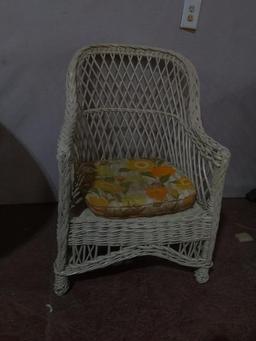 Vintage Wicker Side Chair