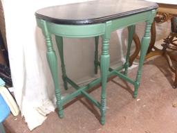 Antique Painted Mahogany Entry Table w/ Fluted Legs