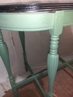Antique Painted Mahogany Entry Table w/ Fluted Legs