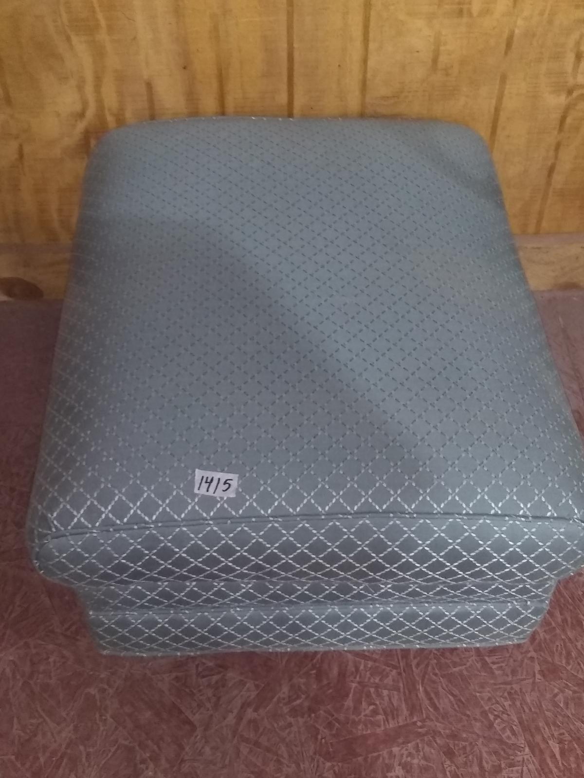 Blue Upholstered Ottoman