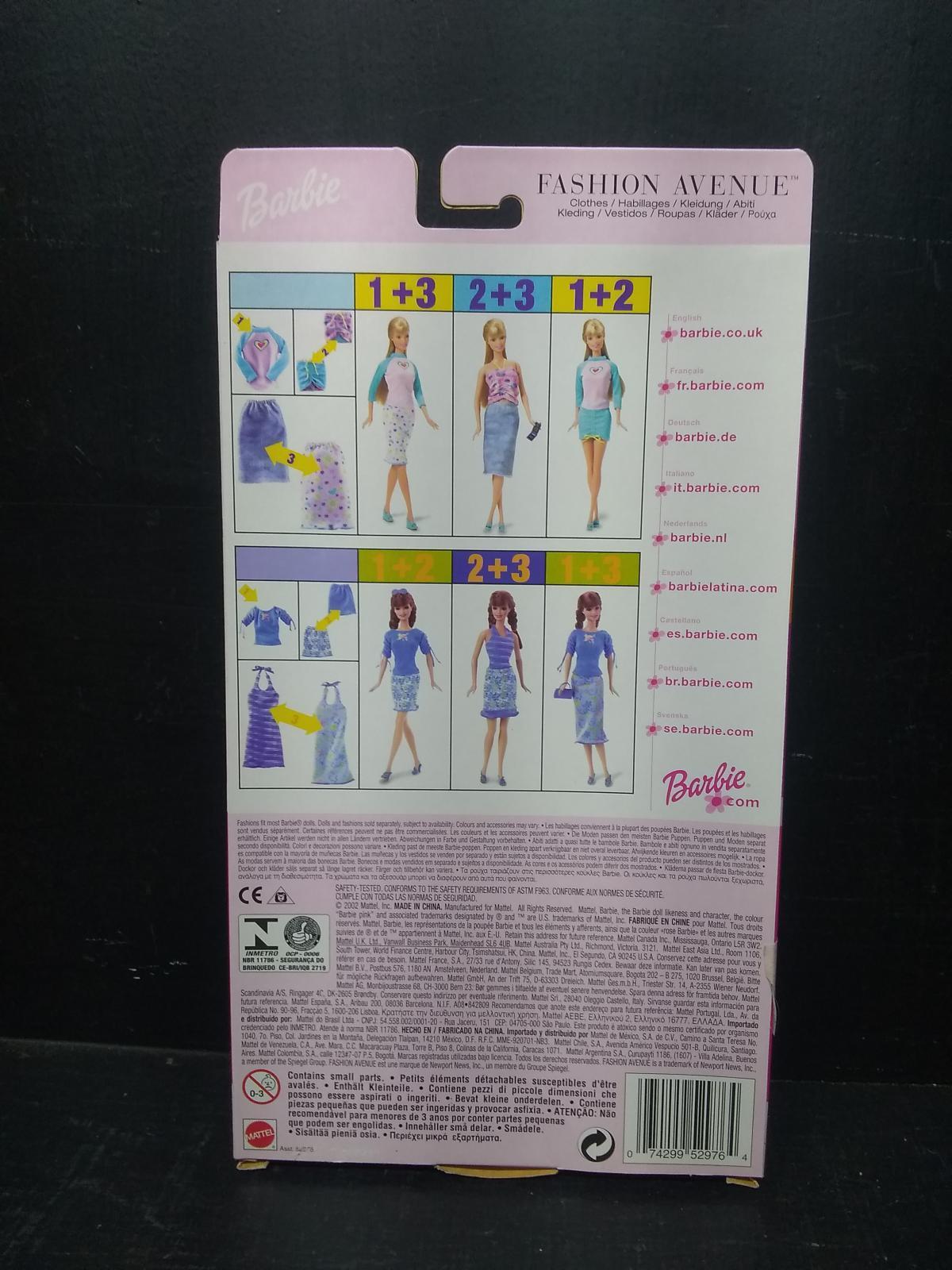 Barbie-Fashion Avenue-Blue Outfits