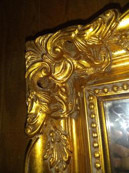 Gold Tone Framed Mantel Mirror