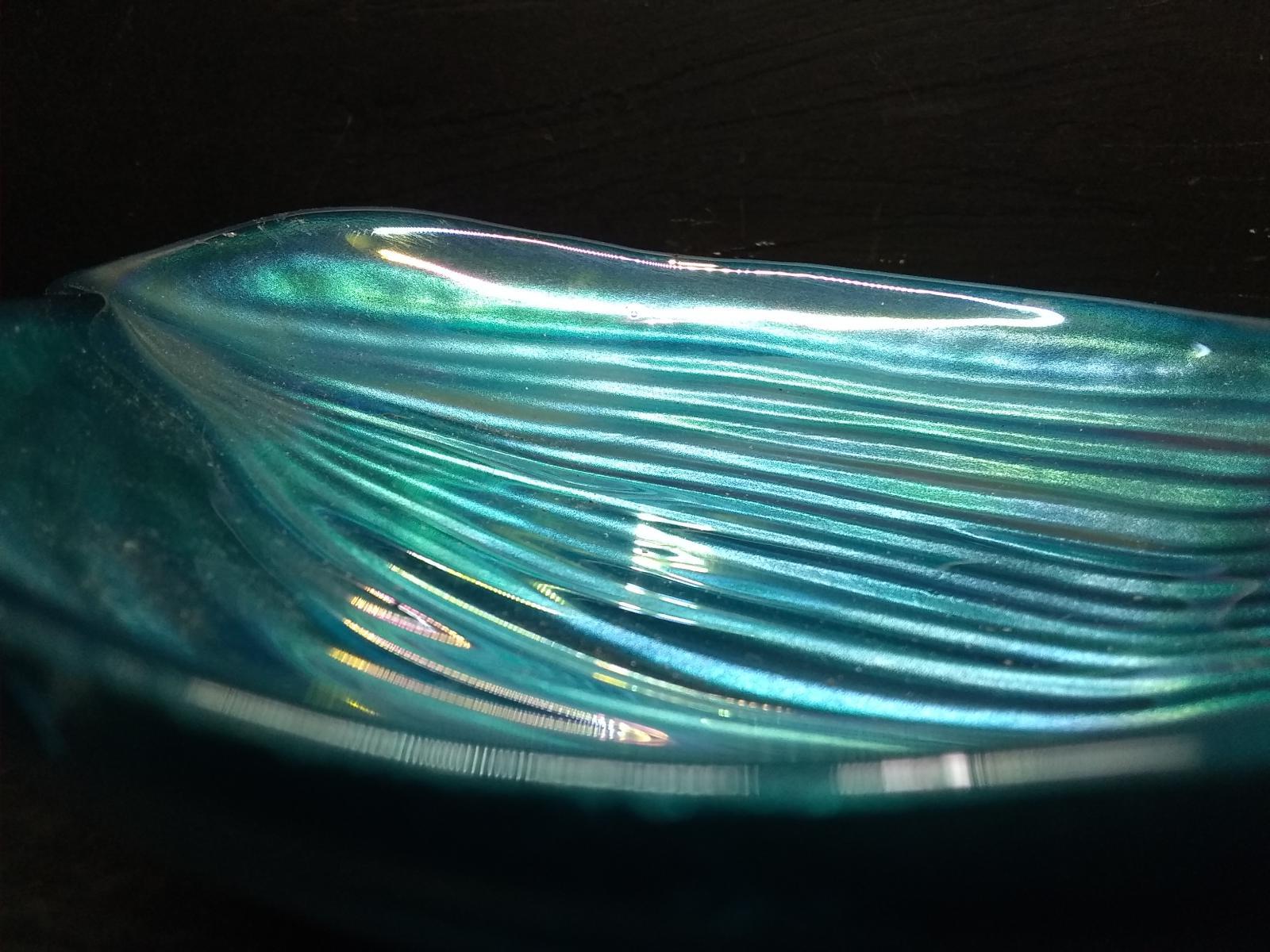 Blue Iridescent Seashell Bowl
