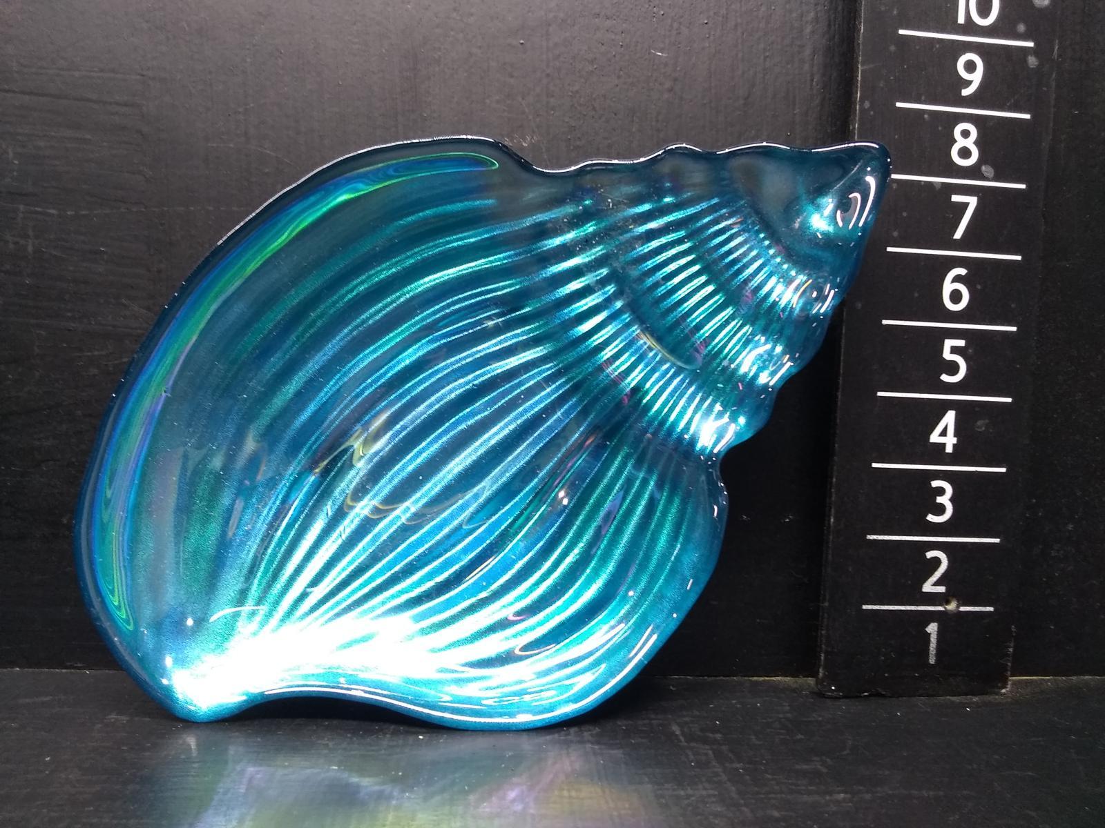 Blue Iridescent Seashell Bowl