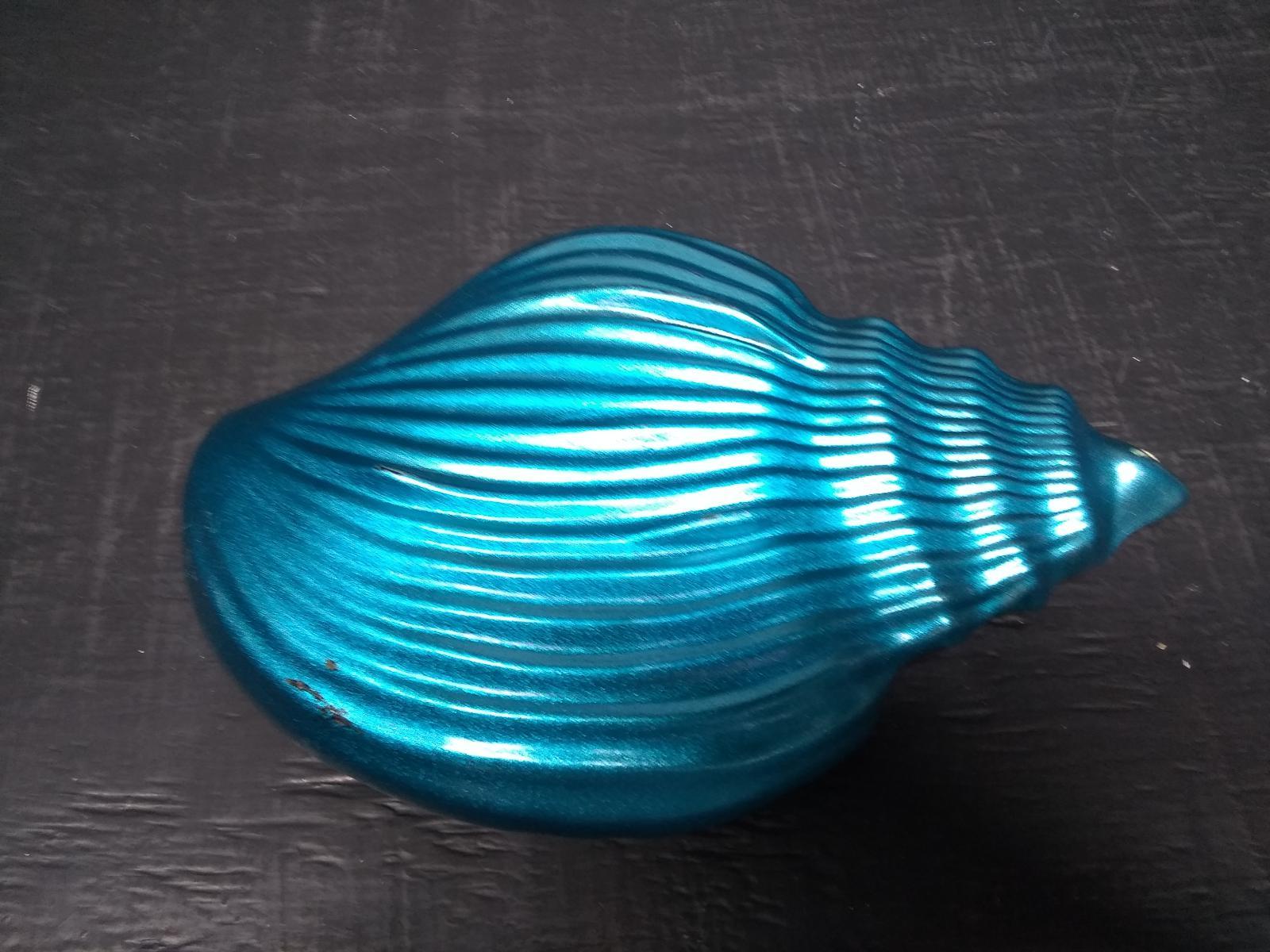 Blue Iridescent Seashell Bowl