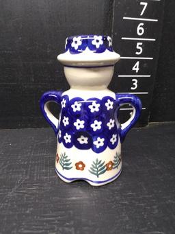 Hand painted Polish Salt Shaker