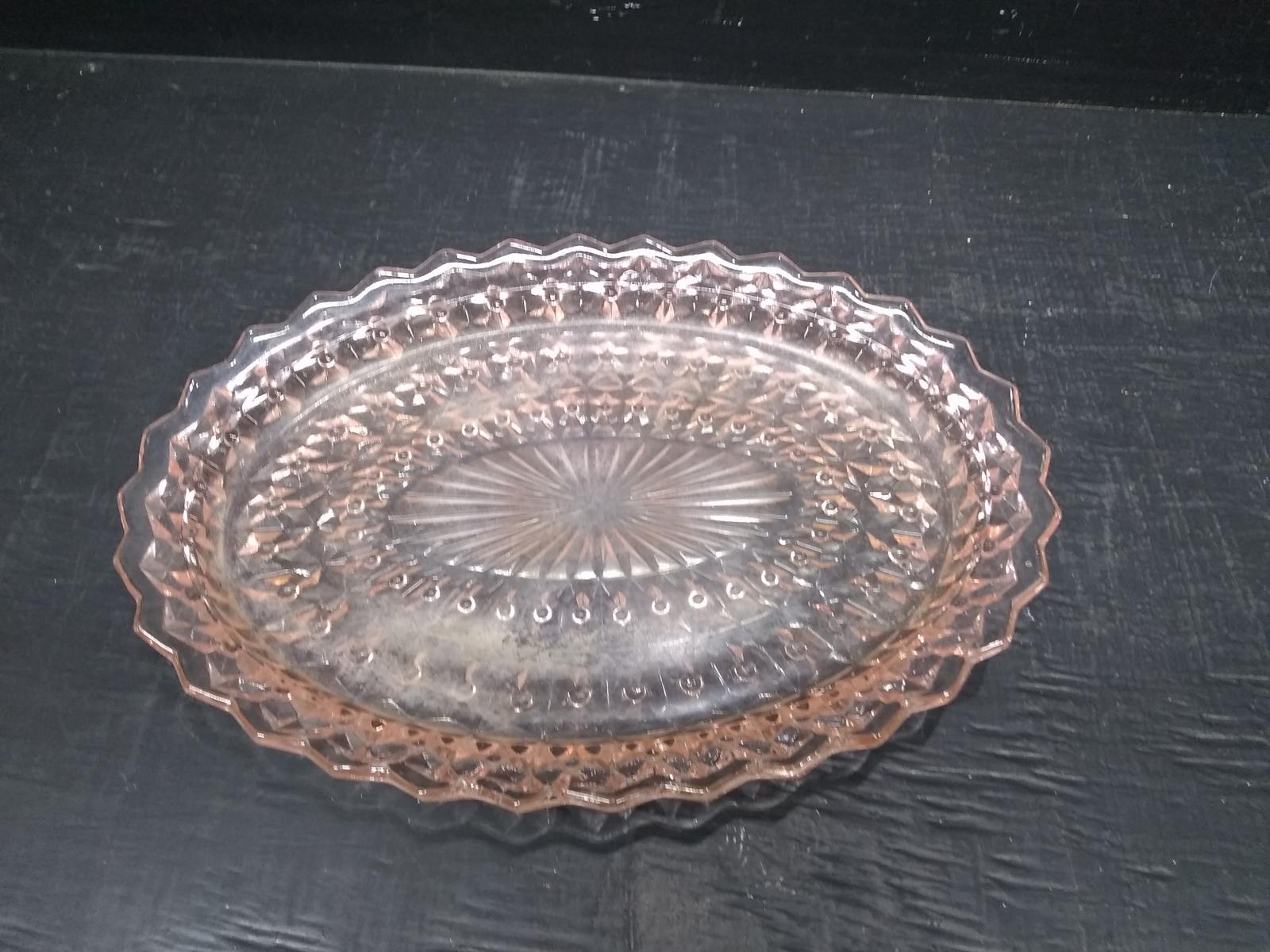 Vintage Pink Depression Oval Platter