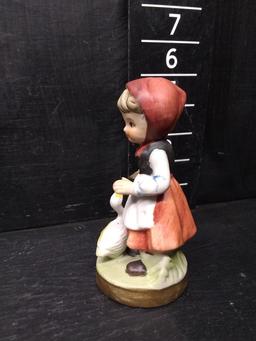 Hummel Style Figurine-Girl with Duck