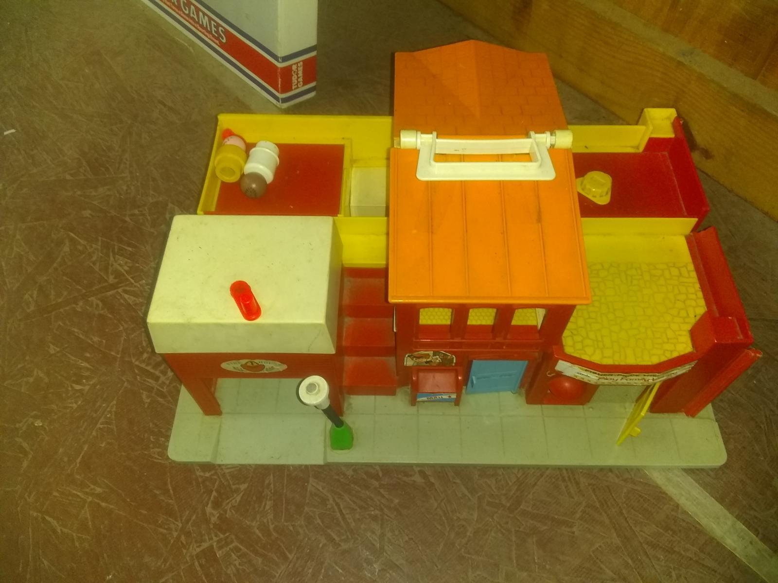 BL- Vintage Fisher Price  Play Town Village Set