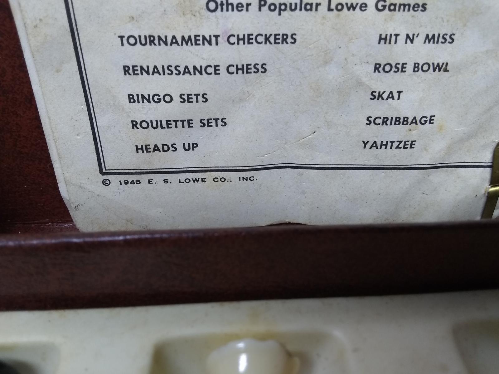 Vintage Game-Tournament Chess 1945