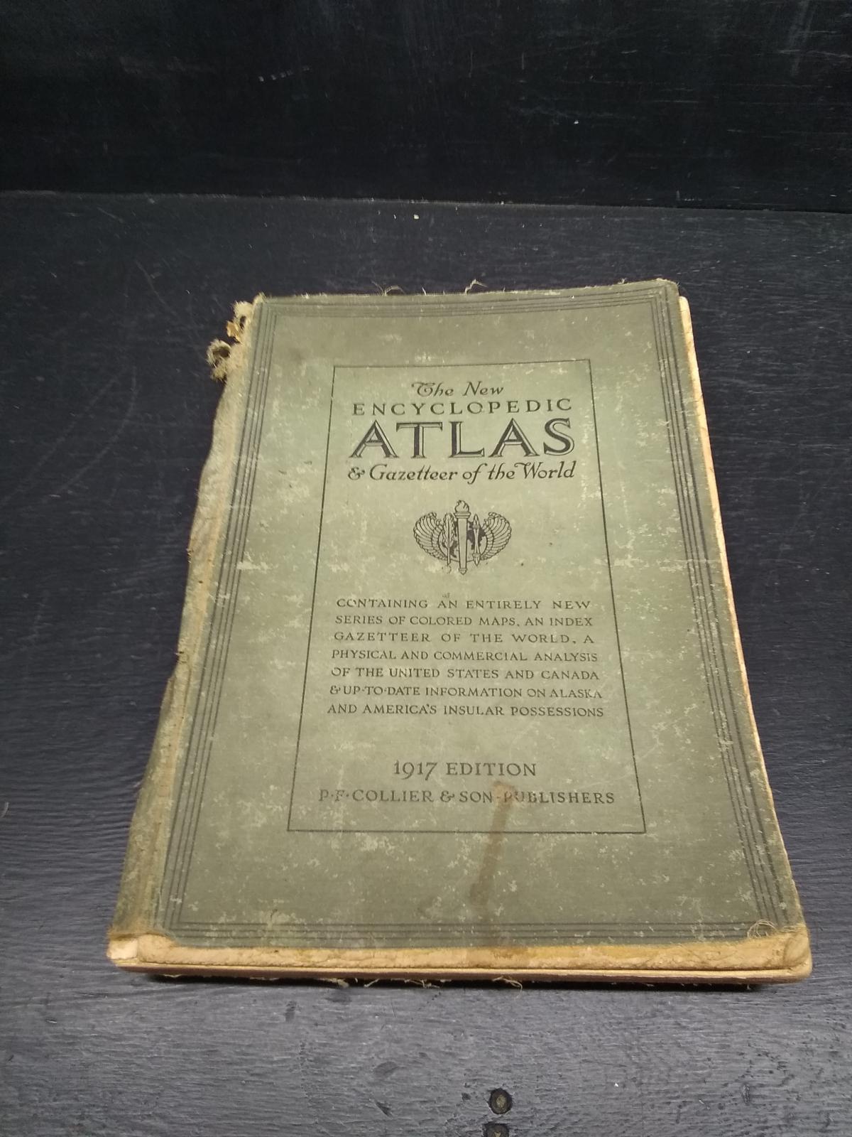 Vintage Book-The New Encyclopedia Atlas-1917