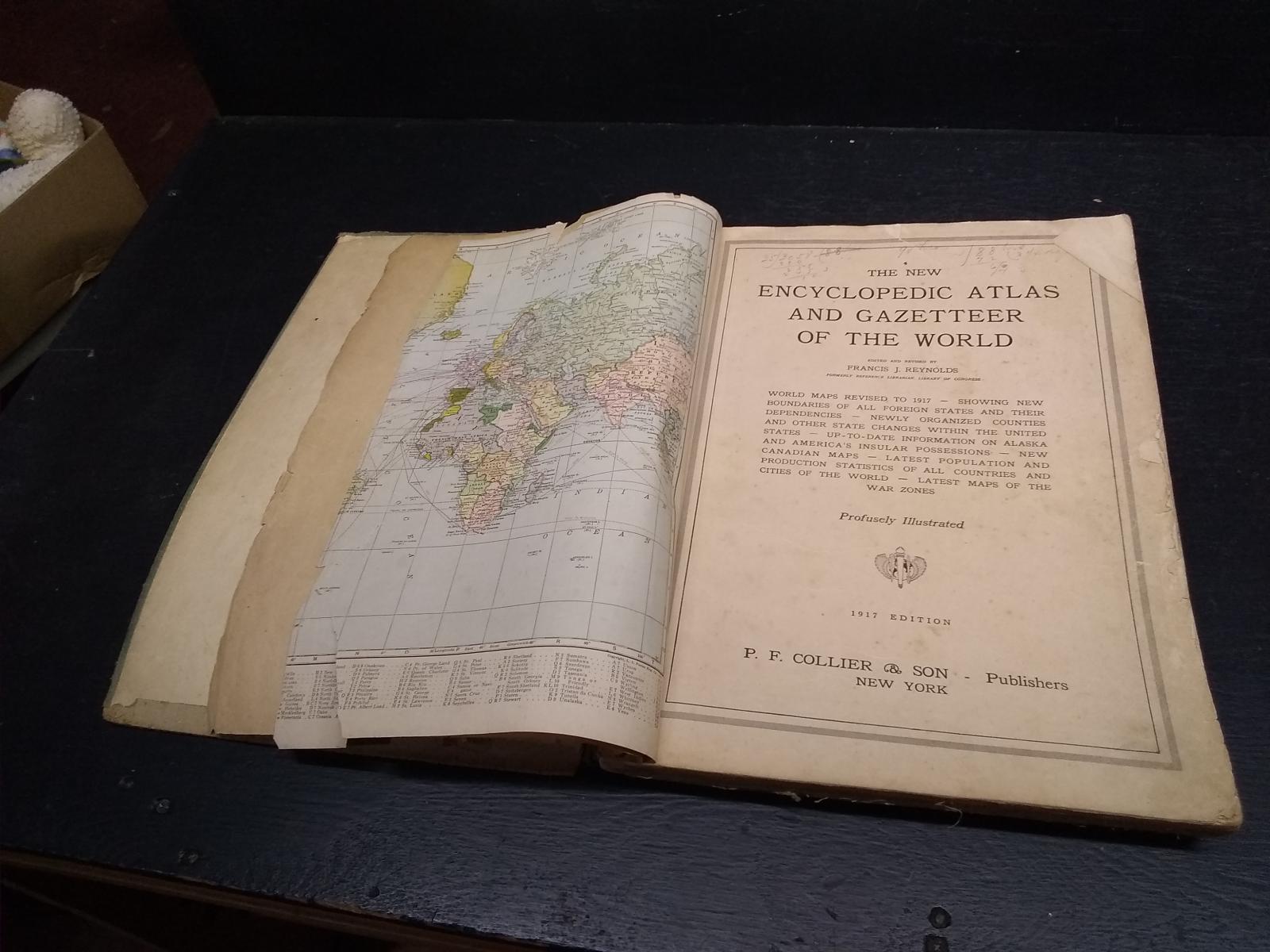 Vintage Book-The New Encyclopedia Atlas-1917