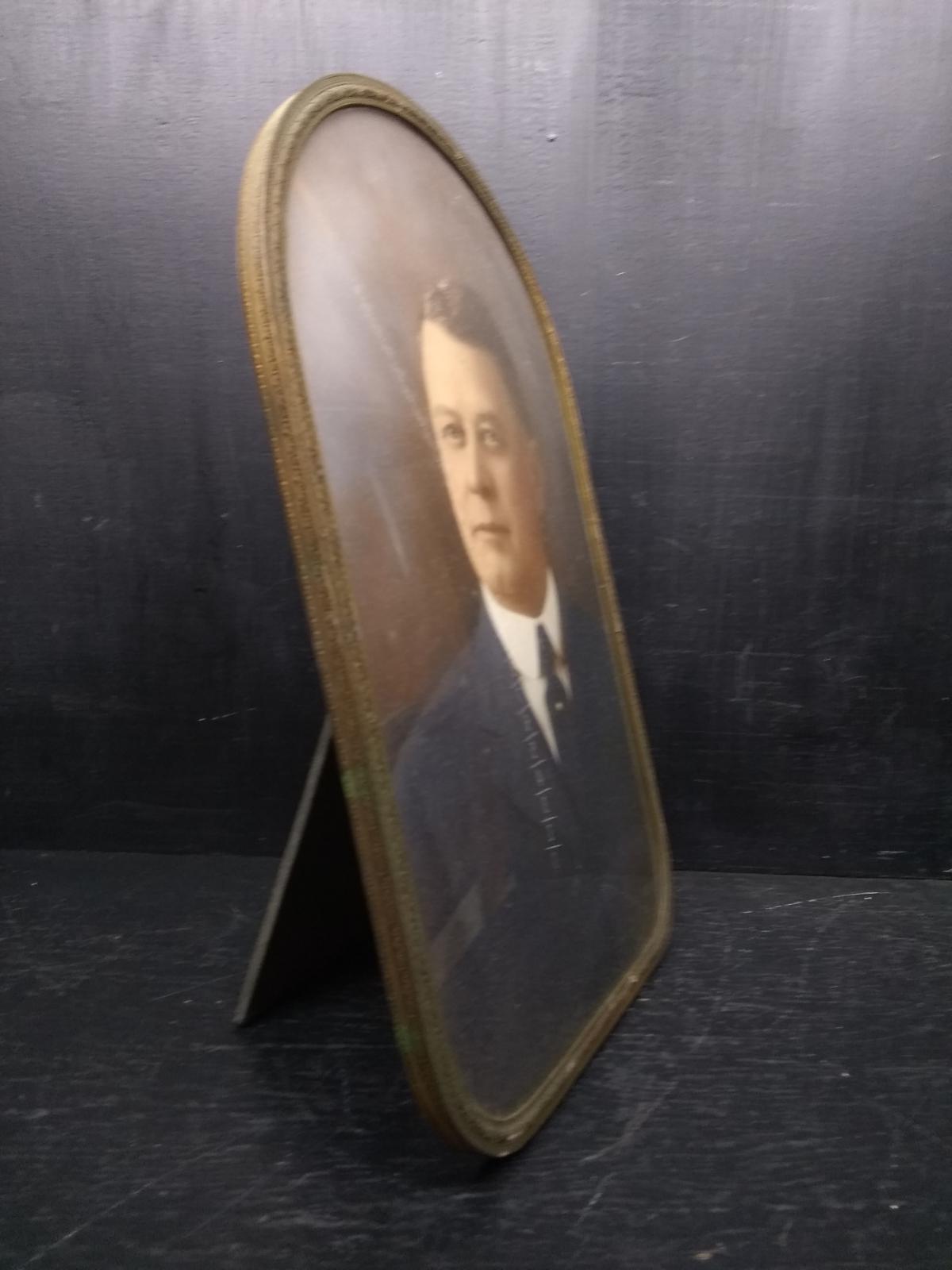 Vintage Colorized Print with Bubble Frame