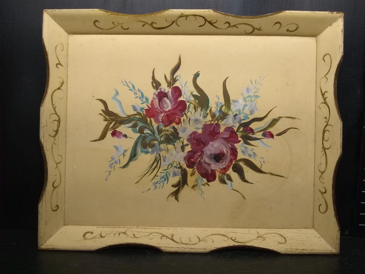 Vintage Hand painted Serving Tray