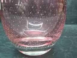 Studio Art Glass Cranberry Vase