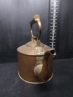 Antique Copper Tea Kettle