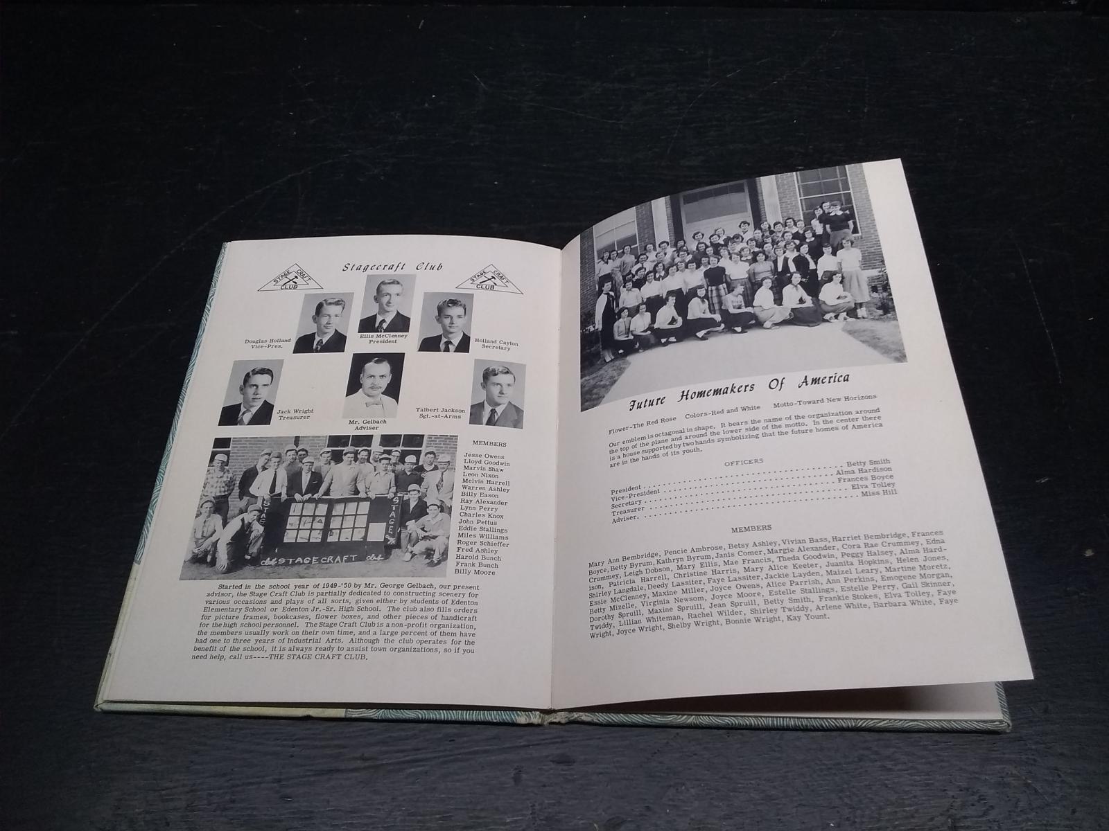 Vintage Yearbook-The Edentonian 1954 Edenton NC