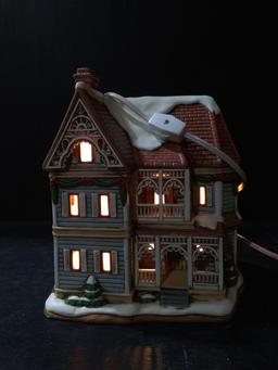 Lefton China Hand painted Lighted House