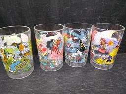 Collection 4 McDonalds Disney Collector Glasses