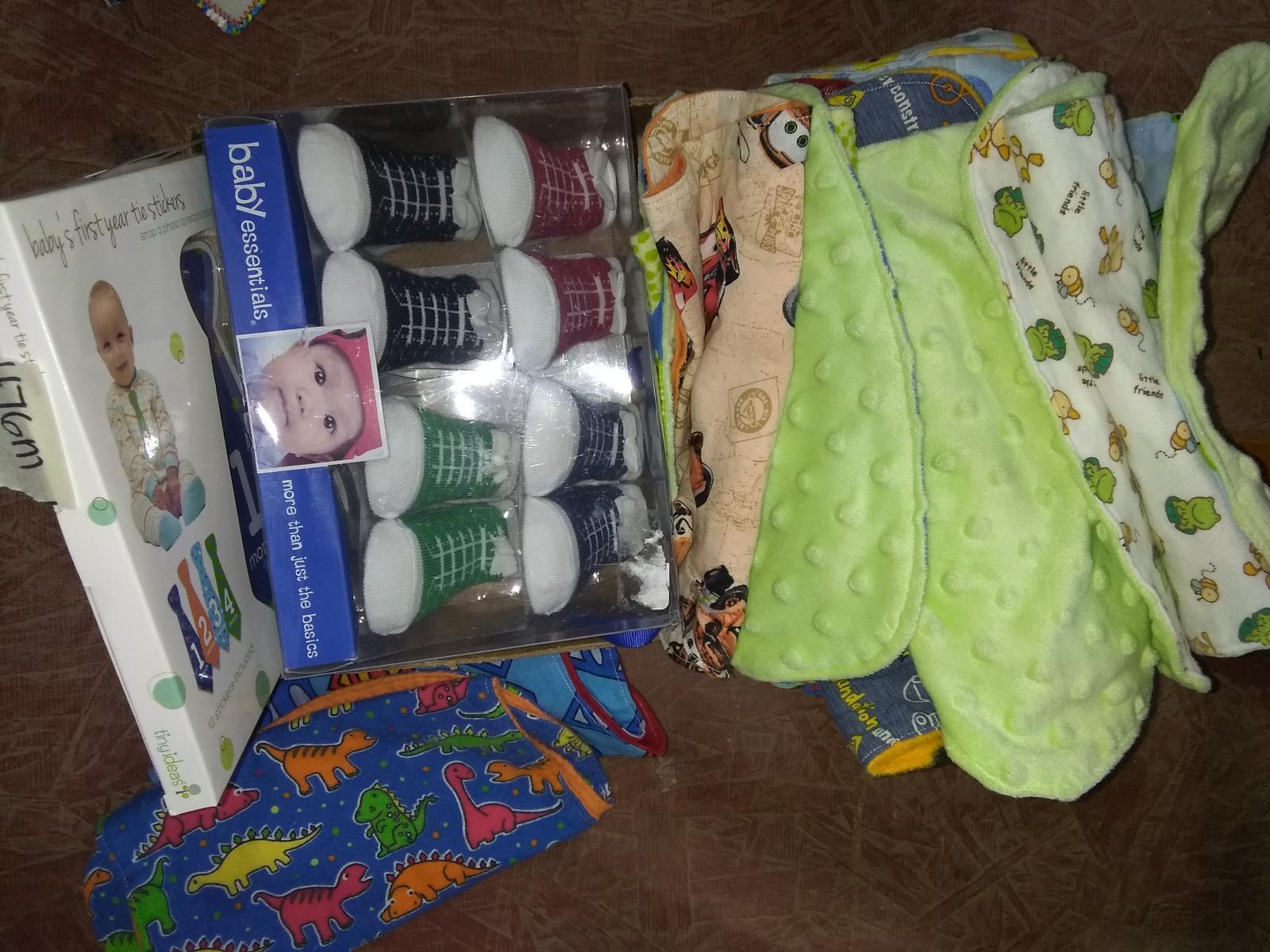 BL-Baby Burp Cloths, Socks, Rattles