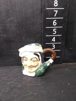 Unmarked Toby Mug Creamer-Old Lady