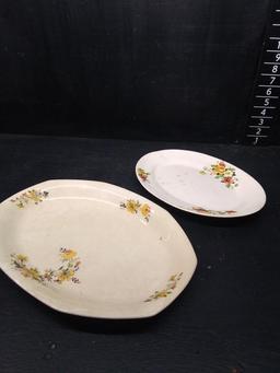 Collection of (2) Vintage Kitchen Platters