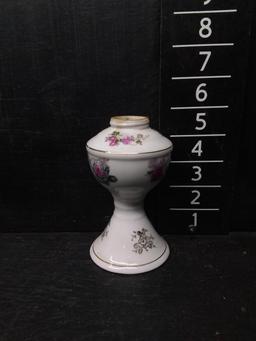 Hand Painted Ceramic Oil Lamp Base