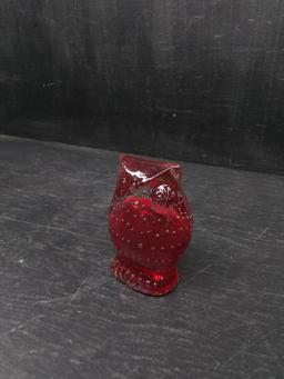 Studio Art Glass Owl Figure