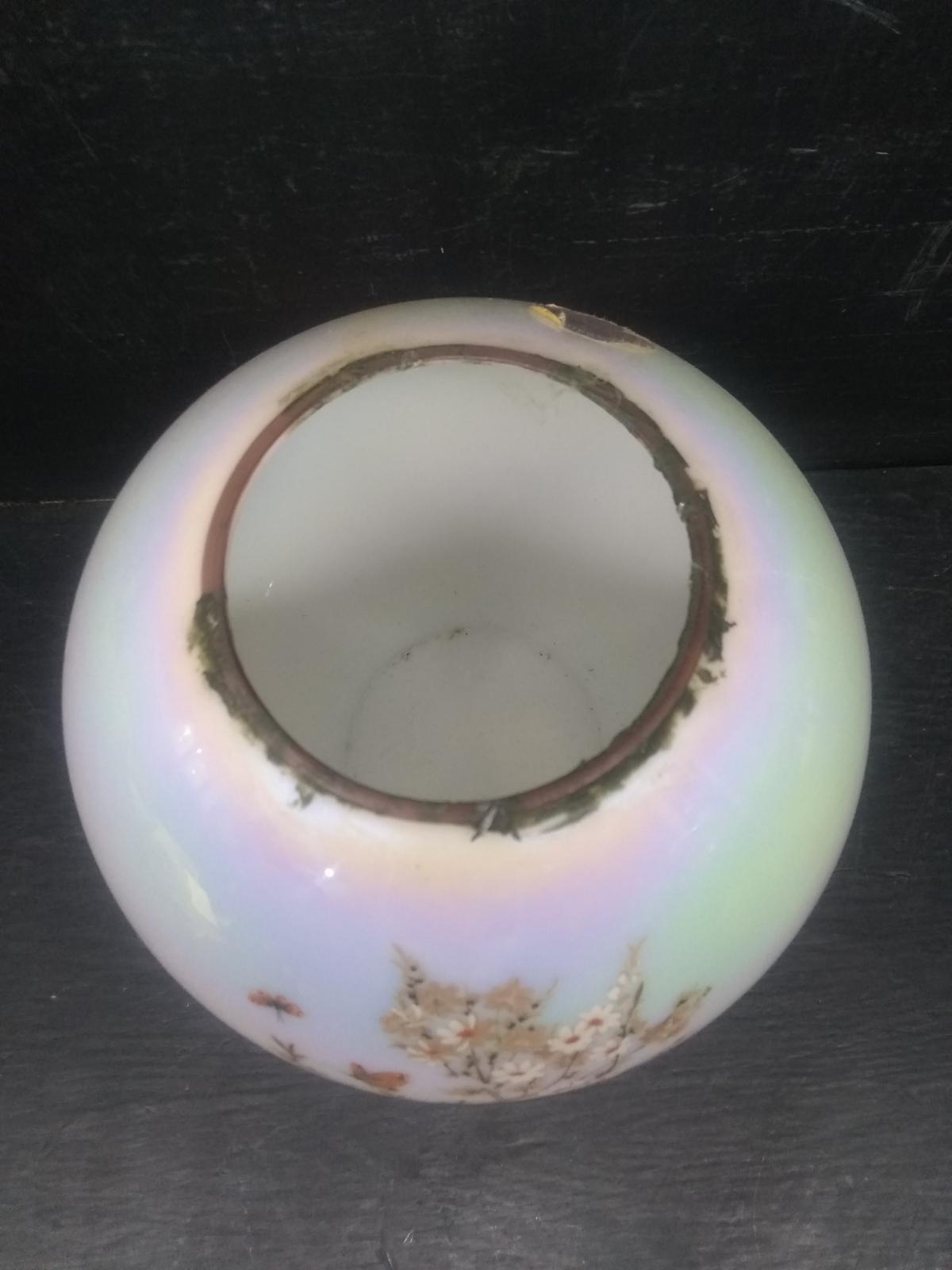 Hand Painted Iridescent Bowl