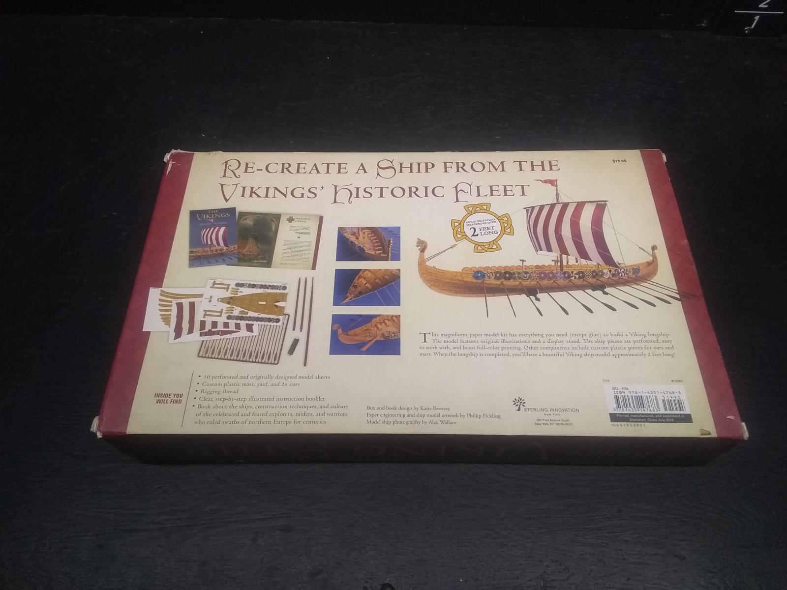 Build A Viking Ship Paper Model -NIB