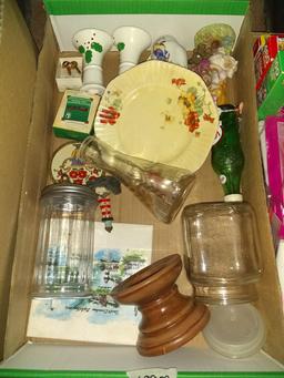 BL-Assorted Vases, Candlesticks, Decorative Plate