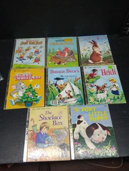 Collection 8 Vintage Golden Book Children's Books