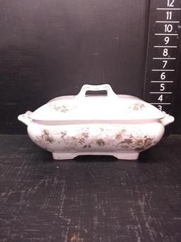 Vintage Ironstone Style Double Handle Soup Tureen