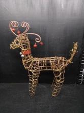 Metal and Grapevine Decorative Reindeer