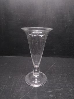 Glass Studio Vase with Fluted Edge