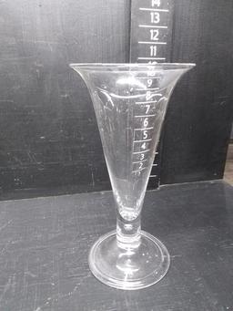 Glass Studio Vase with Fluted Edge