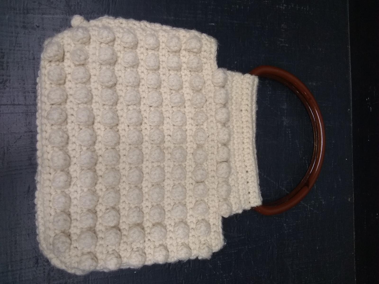 Hand Crochet Bobble Stitch Purse